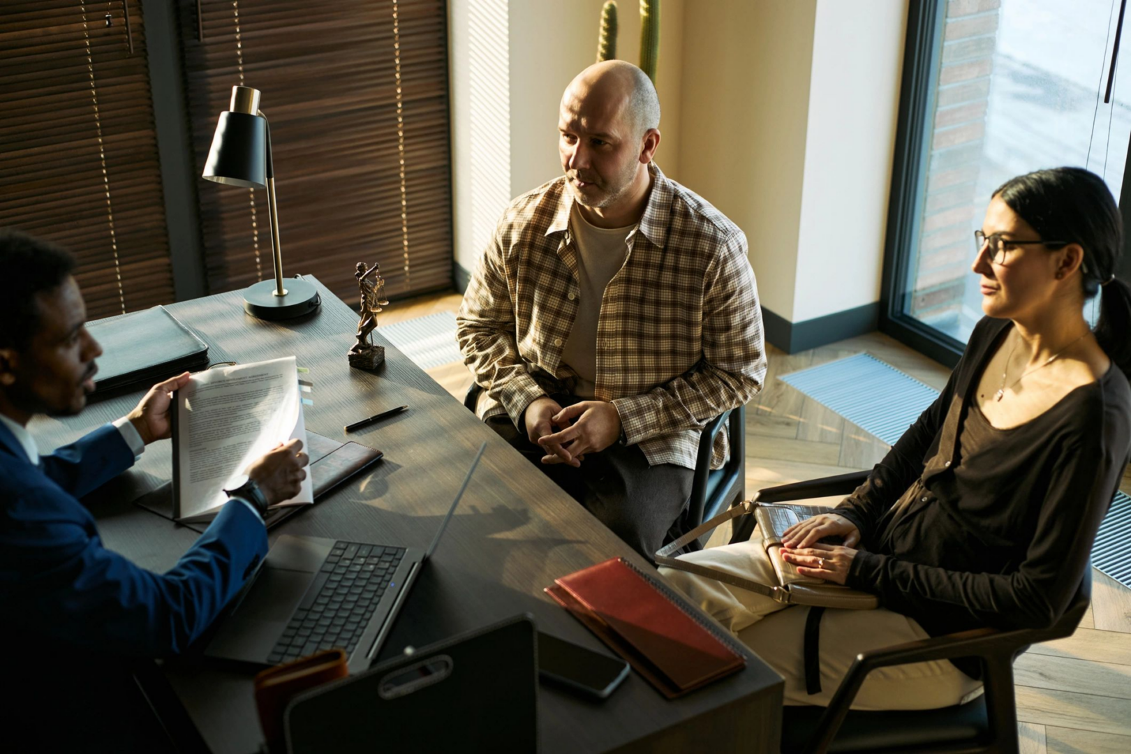 Business consultation in office setting