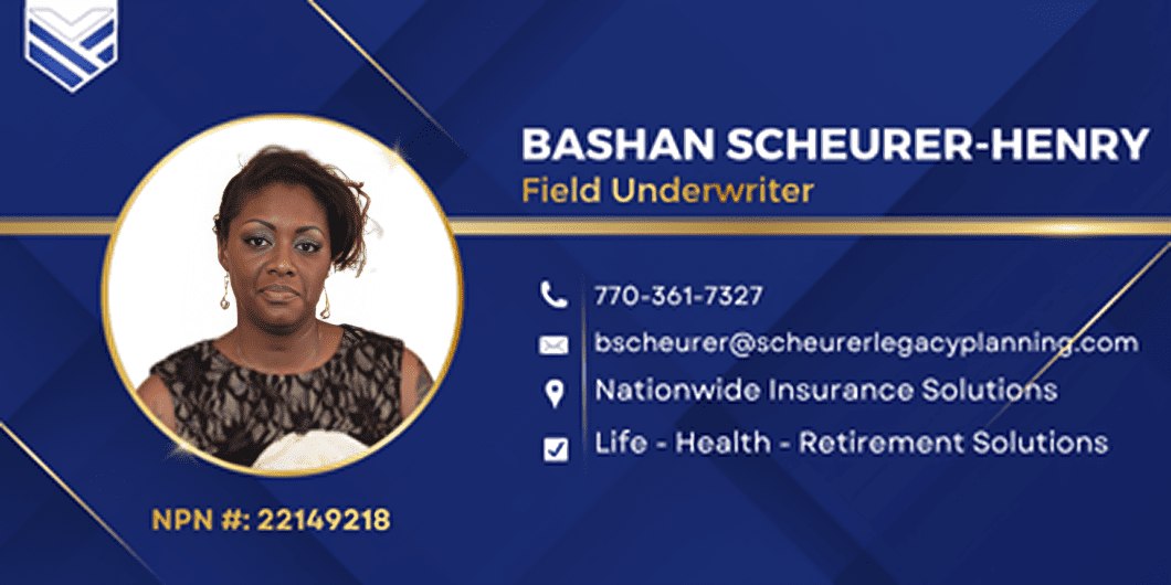 Business card for insurance field underwriter.